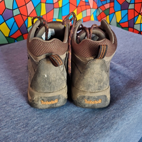 Timberland Junior Mt. Maddsen Waterproof Mid Hiking Boot Boys Size 5.5 Brown - Picture 4 of 10